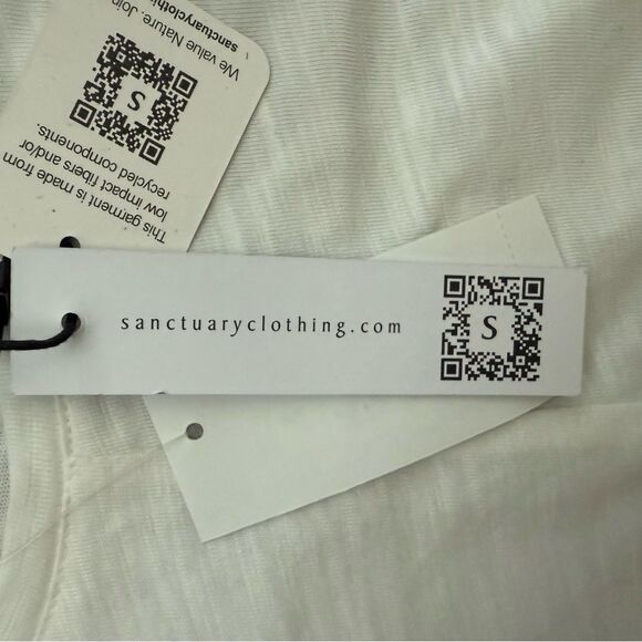 Sanctuary White Twisted Front Tank Top Size XXS New with Tags - Picture 9 of 10